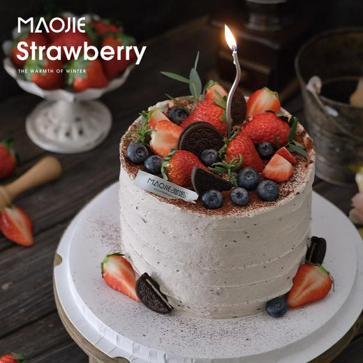 草莓蛋糕ST 6号（草莓+草莓酱夹心，海盐奥利奥奶油）时价s 商品图0