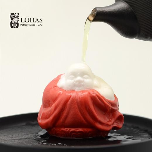 陆宝茶具 弥勒佛摆件可养陶瓷茶宠摆件茶玩 商品图3