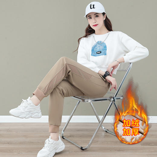 妈妈加绒裤子，女冬季大码女裤宽松加厚中老年保暖外穿羊羔绒运动裤TR-HLH5778 商品图1