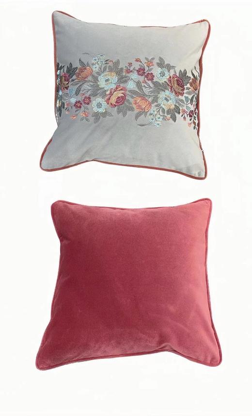 8F NS 绒布绣花抱枕/对 商品图2