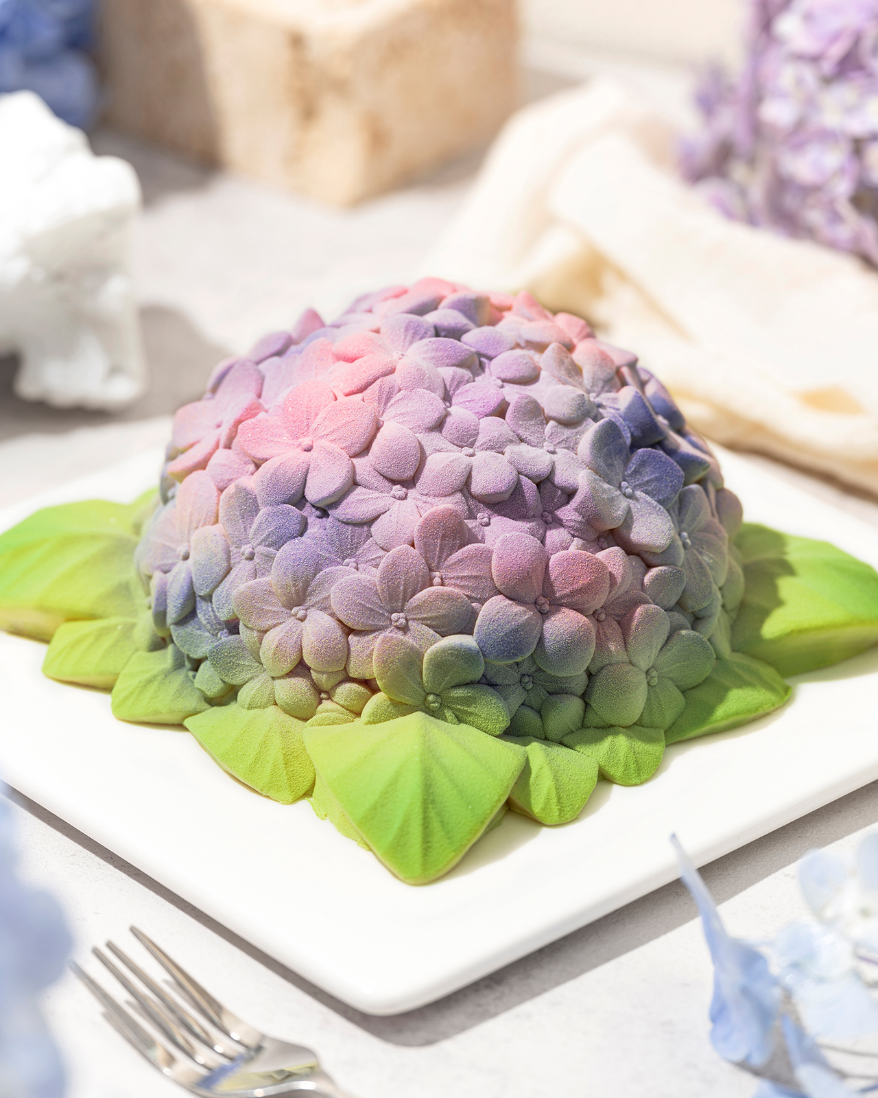 紫阳花境-香草覆盆子慕斯生日蛋糕（1.4磅）