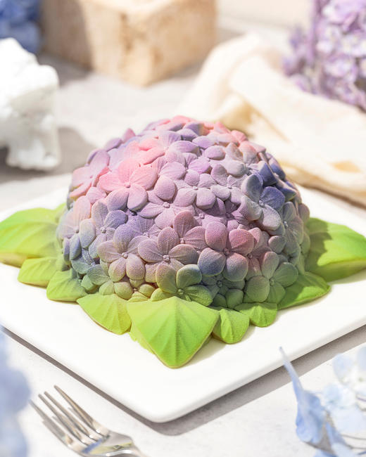 紫阳花境-香草覆盆子慕斯生日蛋糕（1.4磅） 商品图0