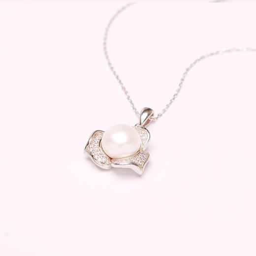 美裕 银925淡水珍珠链坠 9-10mm白 107243 商品图2