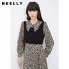 NEELLY纳俪商场同款羊毛碎花连衣裙女冬季新款温柔气质复古两件套N23111Y01146 商品缩略图2
