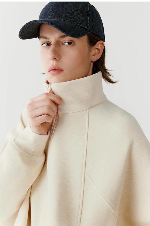 【高品质私服】【小禾同款保棉牦牛绒针织小立领拉链卫衣】落肩版型设计，小慵懒小时髦，柔软亲肤，打造年轻感时髦造型【无标出货 介意慎拍】 商品图7