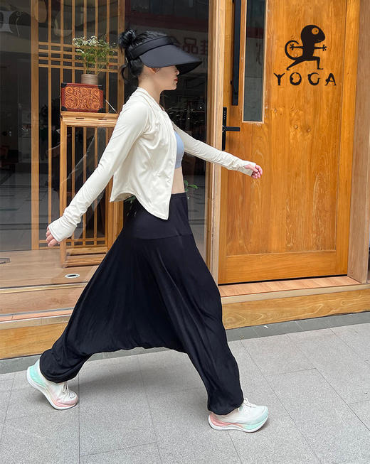 壁虎瑜伽【2310KZ261】大码休闲秋冬宽松哈伦瑜伽九分裤【5天发货】 商品图6
