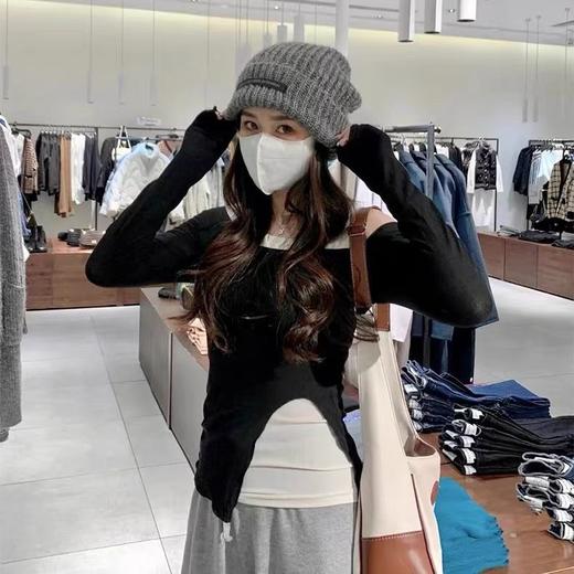 「四色可选！秋冬堆堆帽」女粗针织毛线帽男慵懒风情侣大头围冷帽宽松保暖显脸小配饰 商品图2