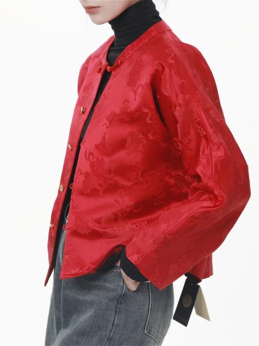 微瑕秒杀|  盛唐牡丹 |真丝花蕾缎女外套[特价品]](特殊商品不退不换) 商品图3