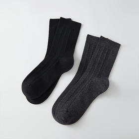 Threegun三枪 羊毛暗纹高筒男袜(1双装)-91314Z111