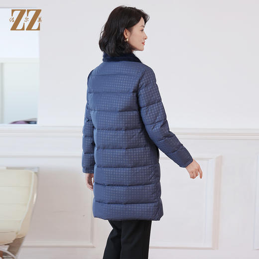 佐尔美冬季新款 经典简约貂毛领羽绒服外套女E14YM37 商品图4