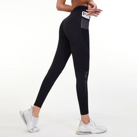 科里芙两种厚度女子跑步瑜伽高腰收腹运动紧身裤外穿显瘦（双侧可装手机压缩裤）