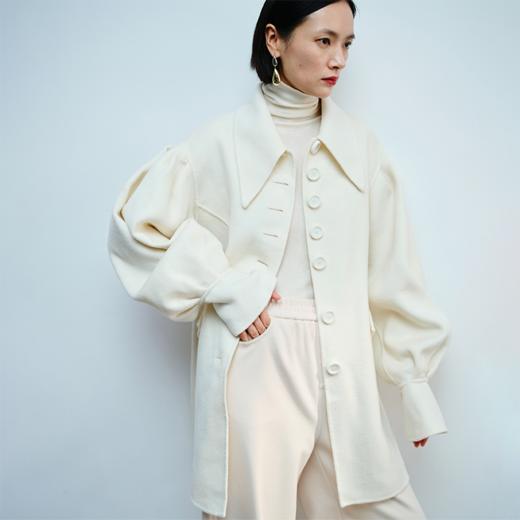 LIYIHAN多纽扣双面呢廊型长外套Y234D20302 商品图0