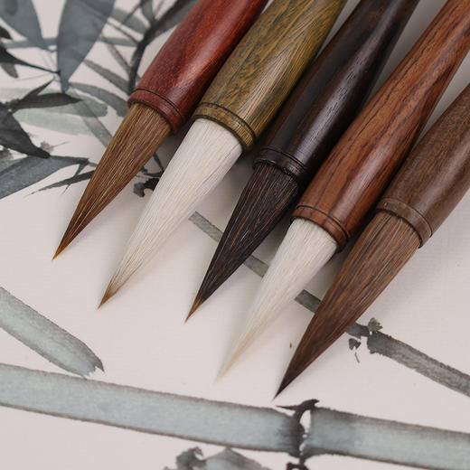 【庆学堂】名师定制毛笔-芷若套装5支 行书/楷书/隶书/草书/篆书毛笔 一体成型笔杆 商品图4