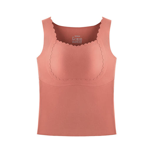 梦芭蒂无痕舒适保暖背心秋冬薄款内搭背心免穿文胸内衣女玉色佳人 商品图4