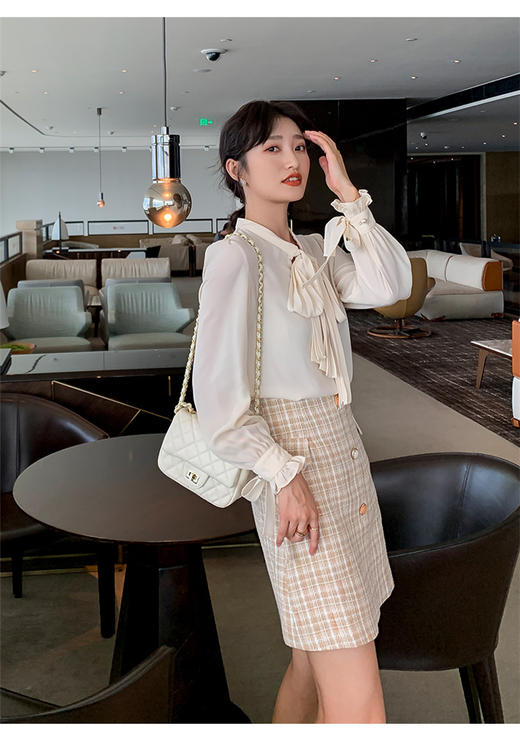 OLrain欧芮儿2020年秋杏色半身裙 商品图2