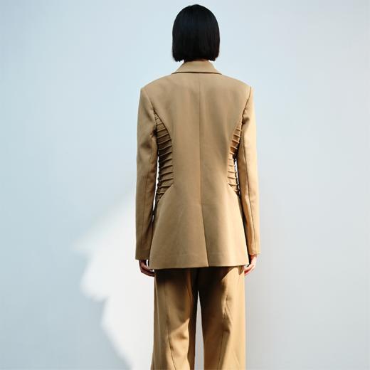 LIYIHAN 腰部收褶拼接西装 商品图3