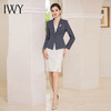 IWY/新款女装高级感蓝灰色一粒扣职业西装工作服时尚西装连衣裙 C1858+Q997 商品缩略图0
