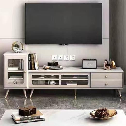 欧瑞驰茶几+电视柜 简 岩板+中纤板+玻璃[免费送装，偏远地区除外] 商品图2