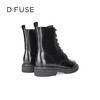 Dfuse迪芙斯冬季新款经典牛皮圆头短靴金属牌件马丁靴DF34116108 商品缩略图7