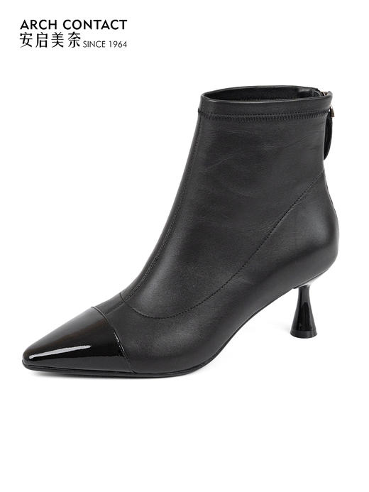 ARCHCONTACT安启美奈时尚气质尖头百搭弹力瘦瘦靴52871 商品图1