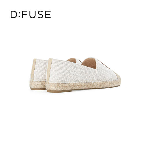 Dfuse迪芙斯2024春季新款呢布手工复古平底渔夫鞋单鞋DF41112008 商品图3