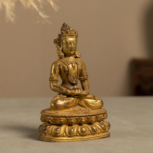 清 铜鎏金无量寿佛 商品图4