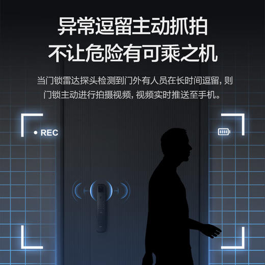 新品-海尔掌静脉人脸智能门锁防盗门智能锁可视猫眼密码锁指纹锁S60Pro 商品图5