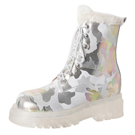 爆款个性加厚毛里，水晶底侧拉链雪地靴YS5088 商品图9