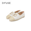 Dfuse迪芙斯2024春季新款呢布手工复古平底渔夫鞋单鞋DF41112008 商品缩略图2