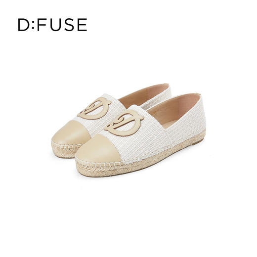 Dfuse迪芙斯2024春季新款呢布手工复古平底渔夫鞋单鞋DF41112008 商品图2