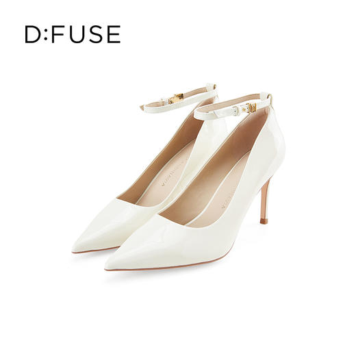 Dfuse迪芙斯2024春季新款尖头刺绣牛仔蓝简约高跟单鞋DF41111003 商品图2