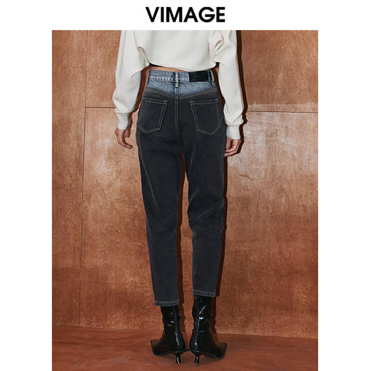 VIMAGE纬漫纪冬季新款时尚通勤休闲显瘦百搭牛仔裤V2005626 商品图4