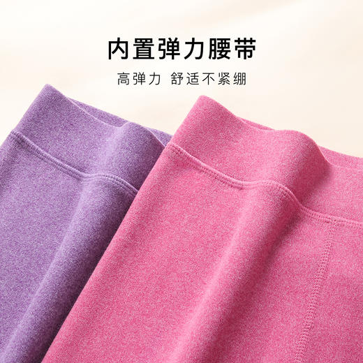 纯色密织加绒秋裤舒适内搭女士保暖裤女式加绒保暖裤 商品图7