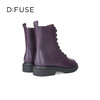 Dfuse迪芙斯冬季新款经典牛皮圆头短靴金属牌件马丁靴DF34116108 商品缩略图10