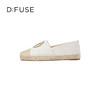 Dfuse迪芙斯2024春季新款呢布手工复古平底渔夫鞋单鞋DF41112008 商品缩略图1