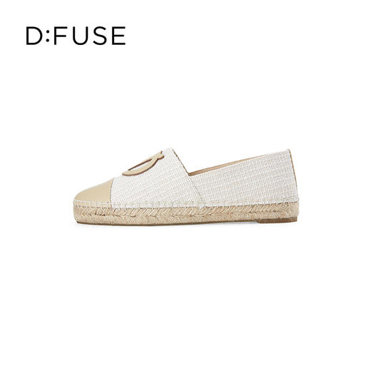 Dfuse迪芙斯2024春季新款呢布手工复古平底渔夫鞋单鞋DF41112008 商品图1