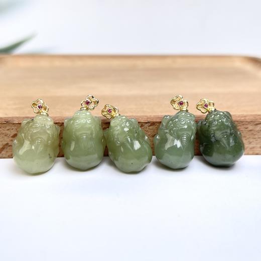 和田玉吊坠-青黄口貔貅 商品图0