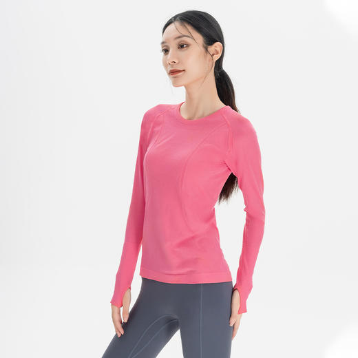 【针织】圆领打底运动长袖上衣 商品图3