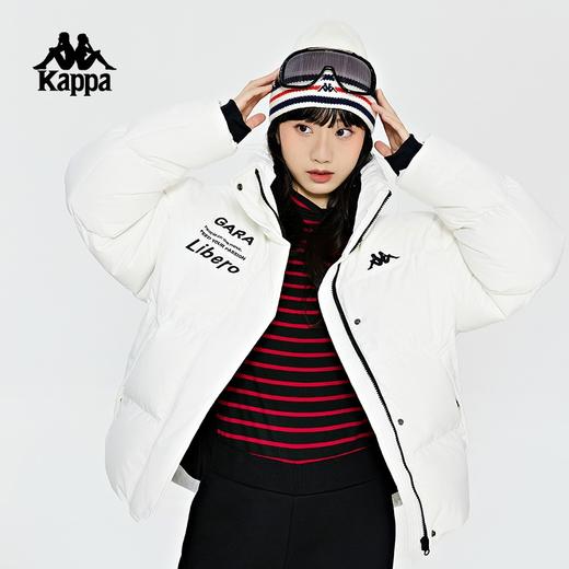 Kappa羽绒服2023新款女冬短款鹅绒保暖面包服户外字母防寒服K0D82YY44 商品图3