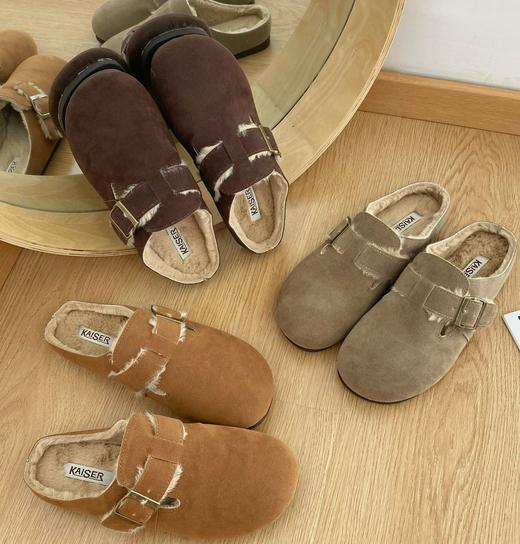 意大利凯撒KAISER文艺复古百搭勃肯半拖鞋（8065棉半拖） 商品图1