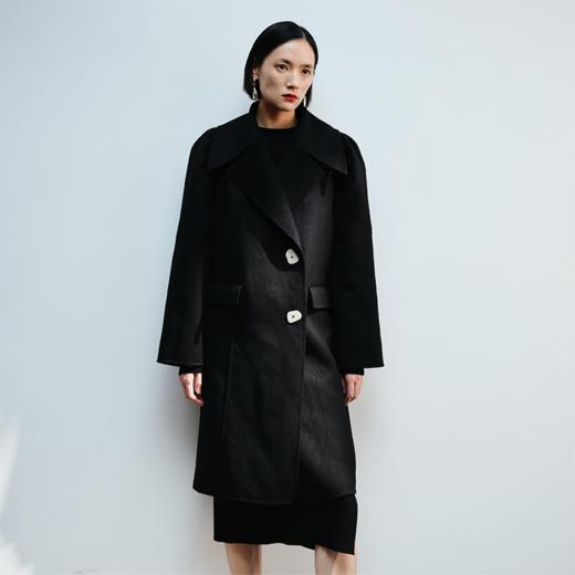 LIYIHAN 泡泡袖双面呢大衣 Y234D10190 商品图0