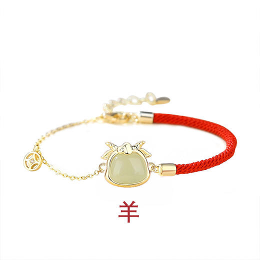 【和田玉十二生肖手绳】手链女国潮本命年  萌龙红绳  新中式手饰 商品图12