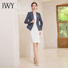 IWY/新款女装高级感蓝灰色一粒扣职业西装工作服时尚西装连衣裙 C1858+Q997 商品缩略图2