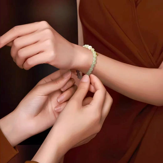 【推荐】和田玉珍珠福牌手串 商品图2