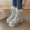 爆款个性加厚毛里，水晶底侧拉链雪地靴YS5088 商品缩略图4