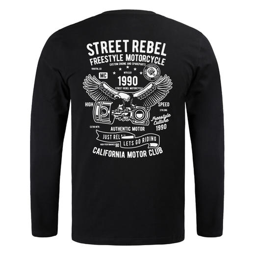 自由基地机车新款motorcycles印花图案秋冬长袖T恤衫男士打底款 NMT-2073 商品图4
