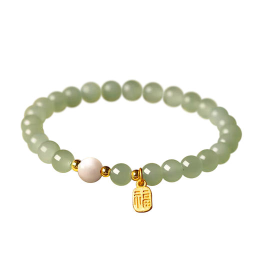 【推荐】和田玉珍珠福牌手串 商品图4