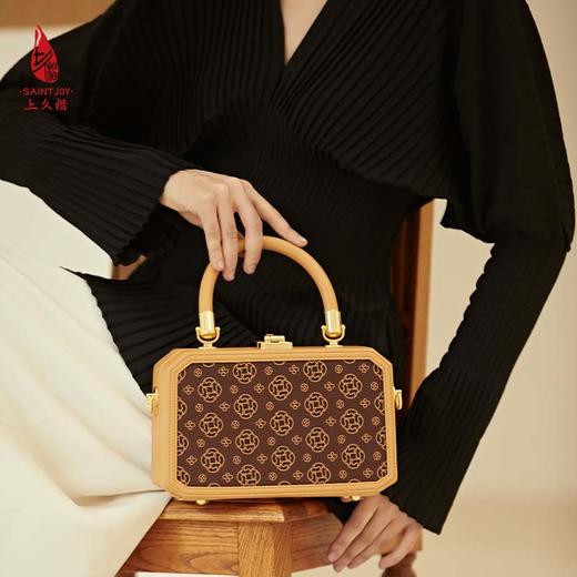 SAINTJOY/上久楷 宋锦女式拎包   上久福钱 BWS23A0301 商品图4