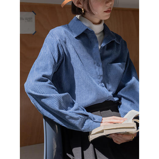 DANMO旦茉 复古灯芯绒衬衫 灯芯绒材质秋季百搭保暖 商品图0