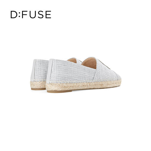 Dfuse迪芙斯2024春季新款呢布手工复古平底渔夫鞋单鞋DF41112008 商品图6